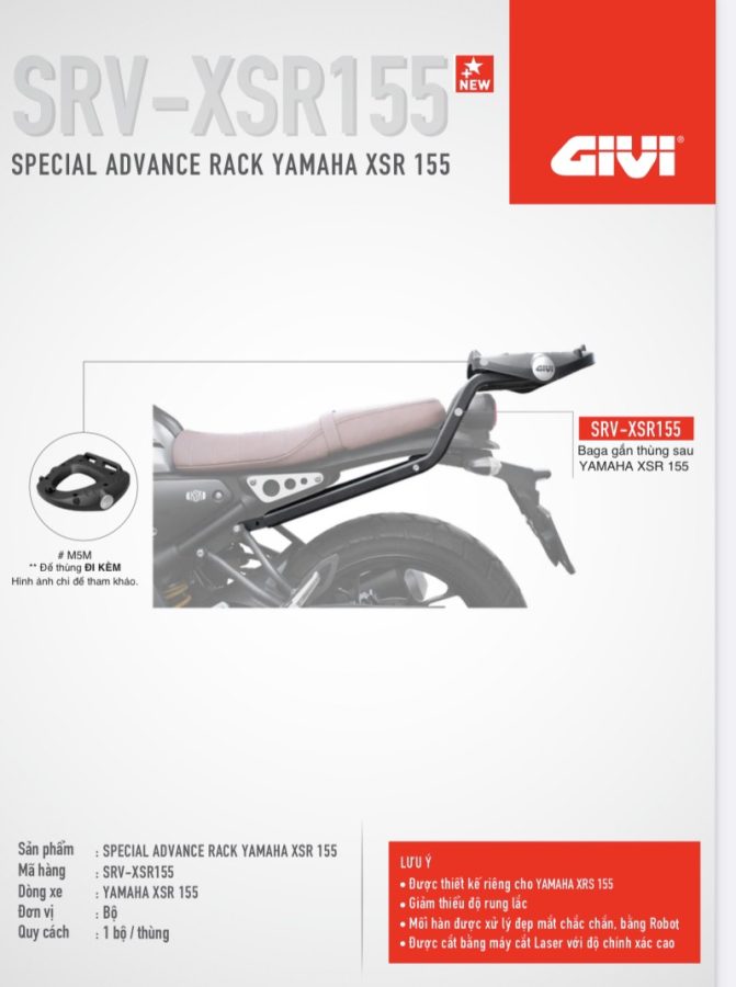 Baga SRV-XSR155 Yamaha